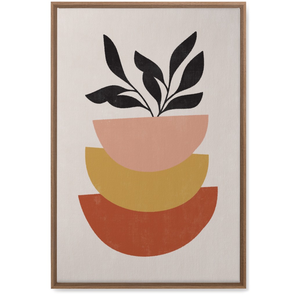 Earthen Plants - Terracotta Wall Art, Natural, Single piece, Canvas, 20x30, Orange, Orange