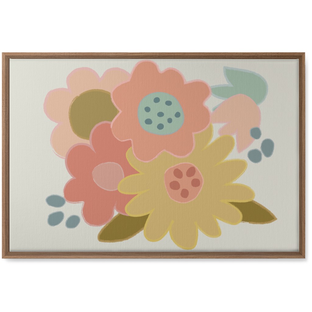 Bold Flowers - Bright Wall Art, Natural, Single piece, Canvas, 20x30, Multicolor