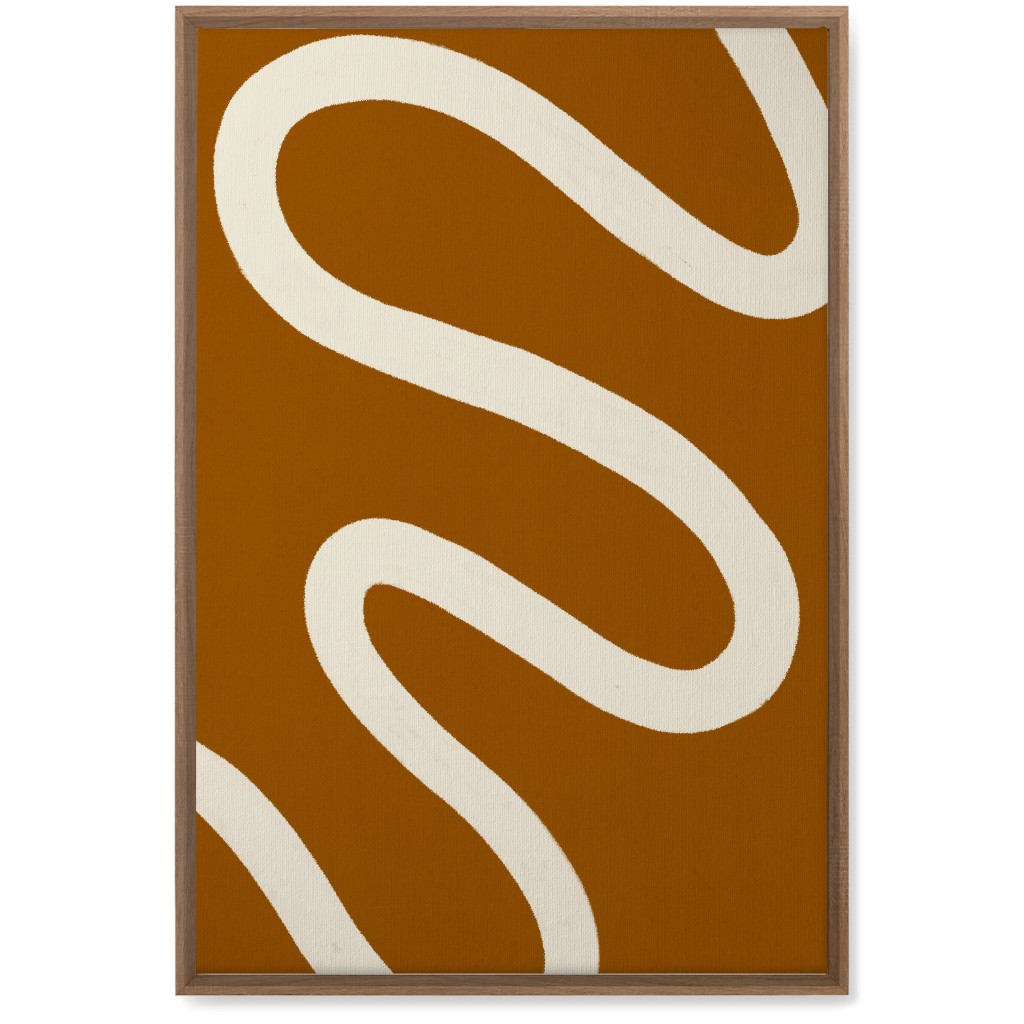 Tangled Brush Strokes Ii Wall Art, Natural, Single piece, Canvas, 20x30, Orange, Earth