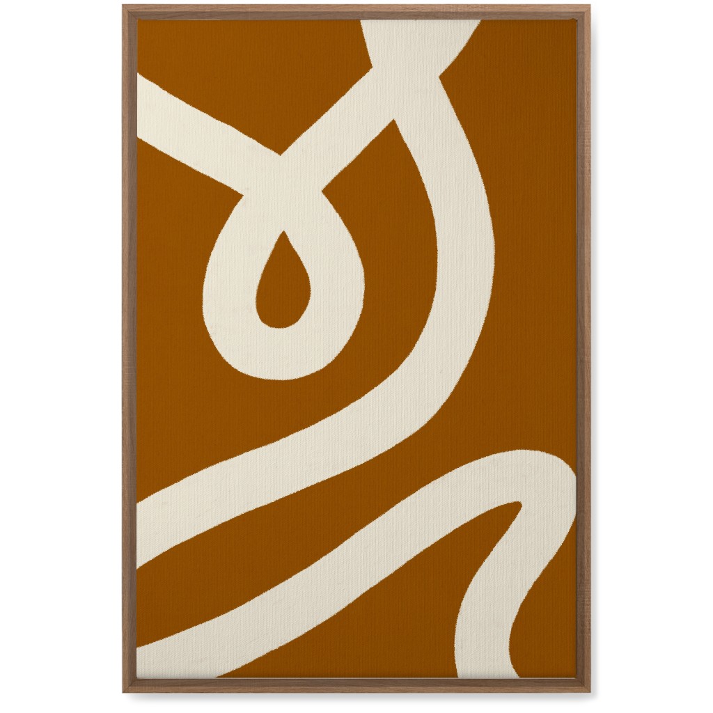 Tangled Brush Strokes V Wall Art, Natural, Single piece, Canvas, 20x30, Orange, Earth