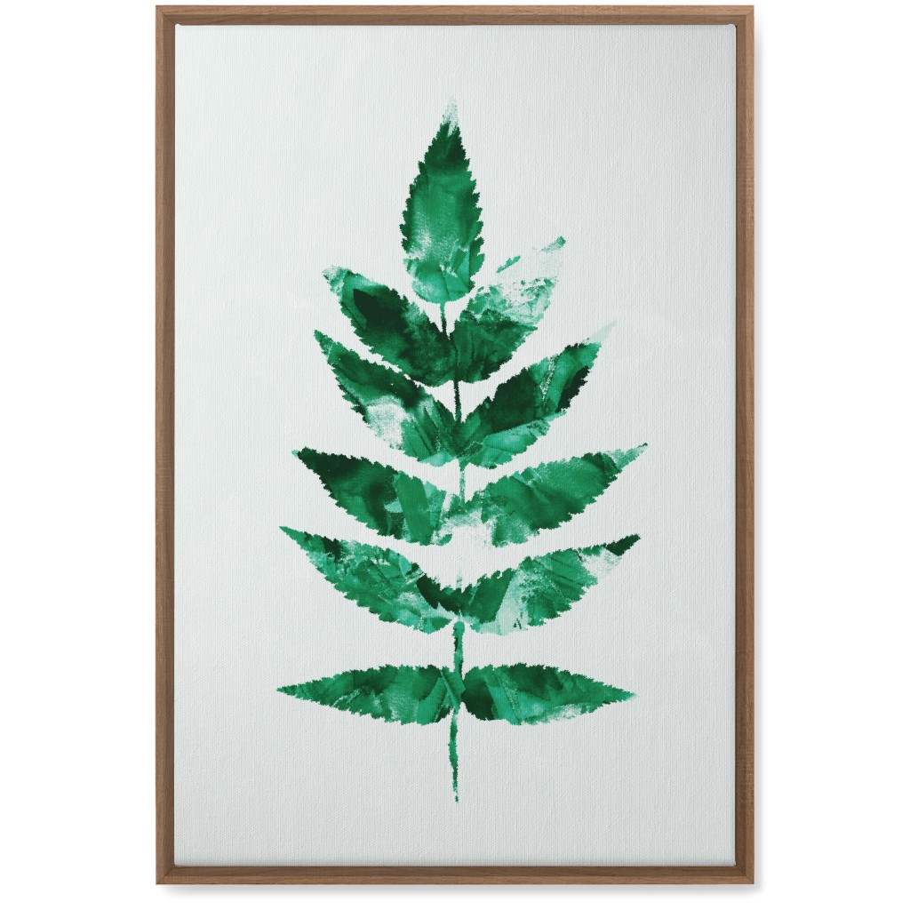 Botanical Leaf Wall Art, Natural, Single piece, Canvas, 20x30, Green, Verdant