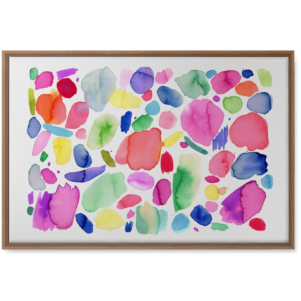 Summer Joy Watercolor Abstract Wall Art, Natural, Single piece, Canvas, 20x30, Multicolor