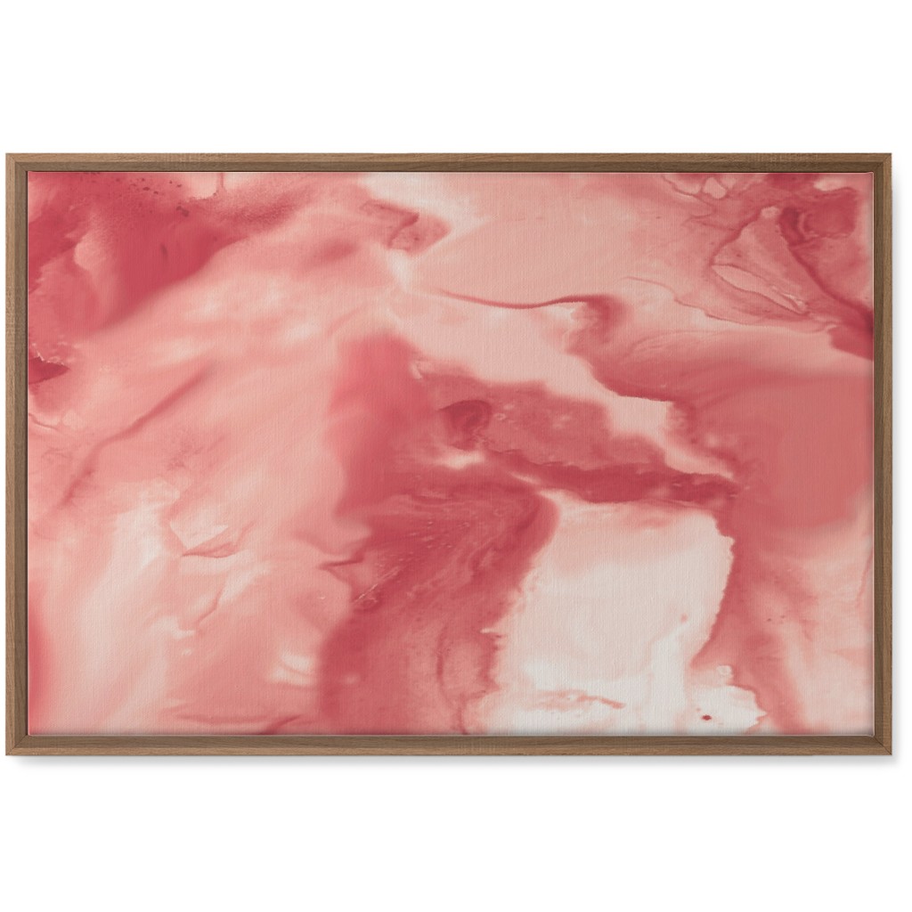 Abstract Watercolor Marble Wall Art, Natural, Single piece, Canvas, 20x30, Pink