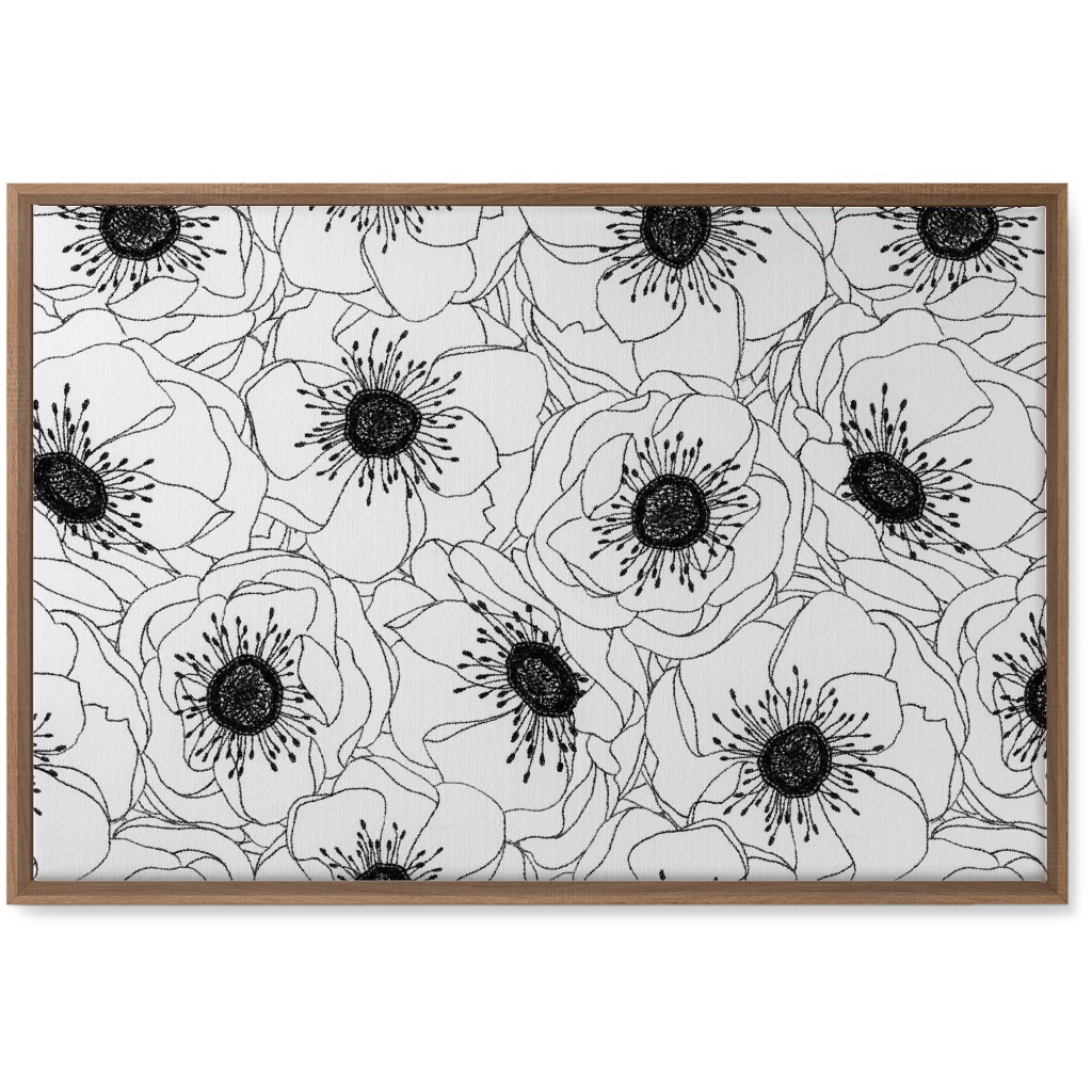 White Anemones - Neutral Wall Art, Natural, Single piece, Canvas, 20x30, White, White