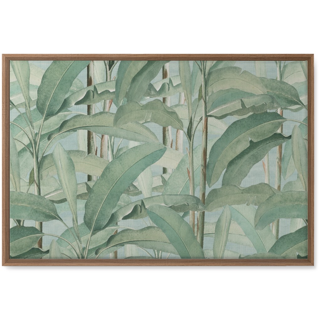 Lush Tropical Leaves Wall Art, Natural, Single piece, Canvas, 20x30, Green