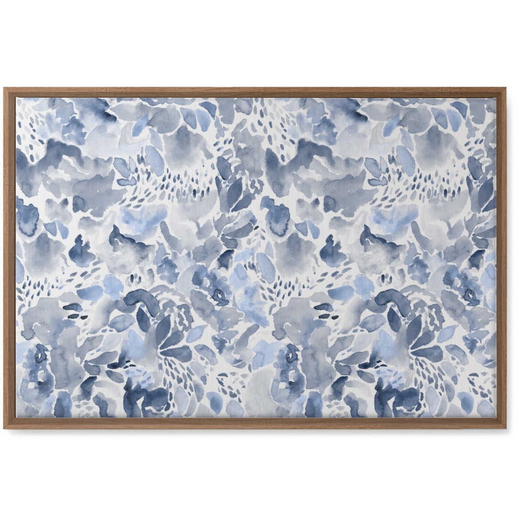 Happy Abstract Watercolor Wall Art, Natural, Single piece, Canvas, 20x30, Blue, Marine Layer