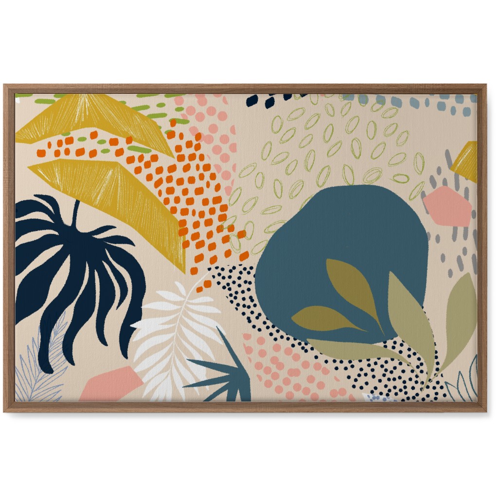 Tropical Foliage - Multi Wall Art, Natural, Single piece, Canvas, 20x30, Multicolor