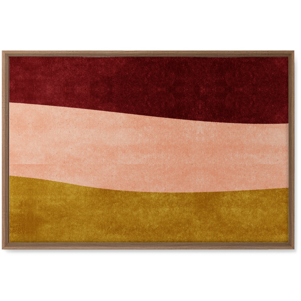 Undulate Horizontal - Warm Wall Art, Natural, Single piece, Canvas, 20x30, Pink, Bright Pink
