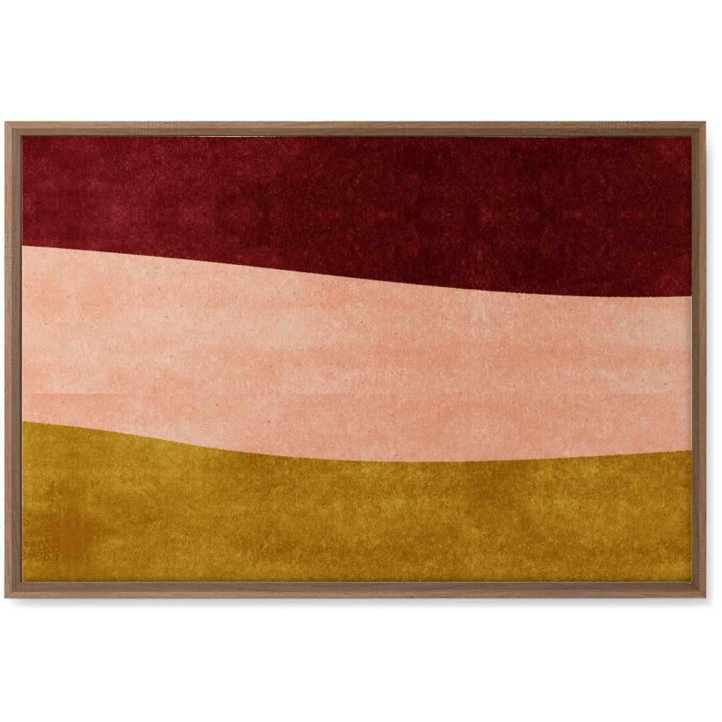 Undulate Horizontal - Warm Wall Art, Natural, Single piece, Canvas, 20x30, Pink