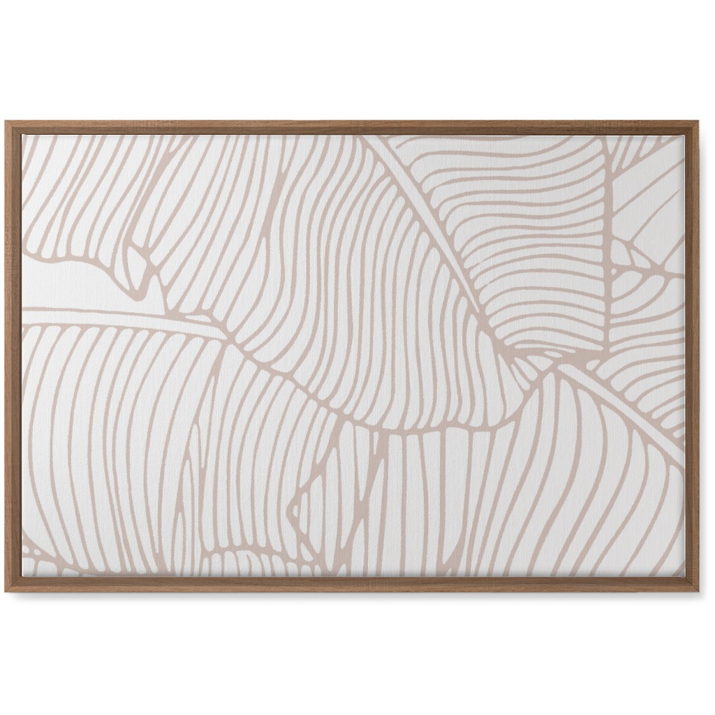 Banana Leaf - Blush Wall Art, Natural, Single piece, Canvas, 20x30, Beige, Pearl