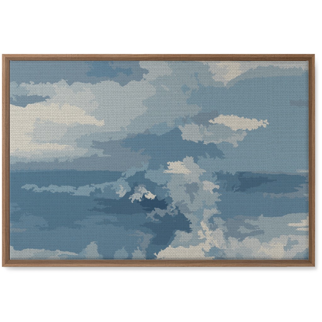 Rough Seas in My Dreams - Blue Wall Art, Natural, Single piece, Canvas, 20x30, Blue, True Blue