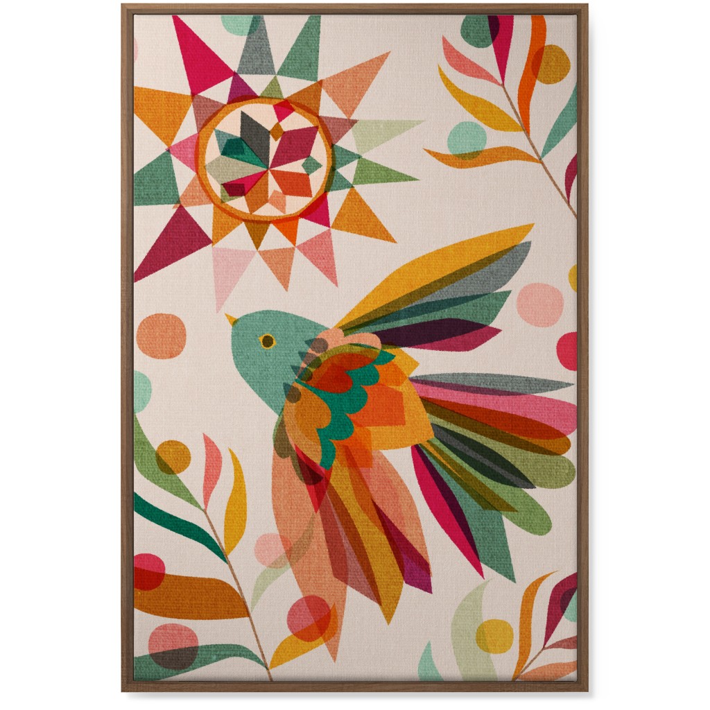 Joy, Hope and Peace - Multicolor Bird Wall Art, Natural, Single piece, Canvas, 24x36, Multicolor