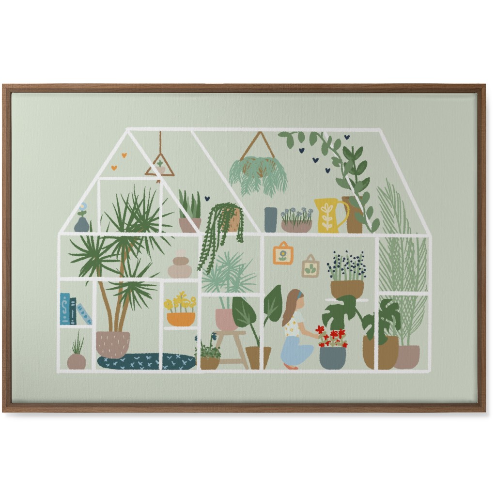 Botanical Greenhouse - Multi Wall Art, Natural, Single piece, Canvas, 24x36, Multicolor