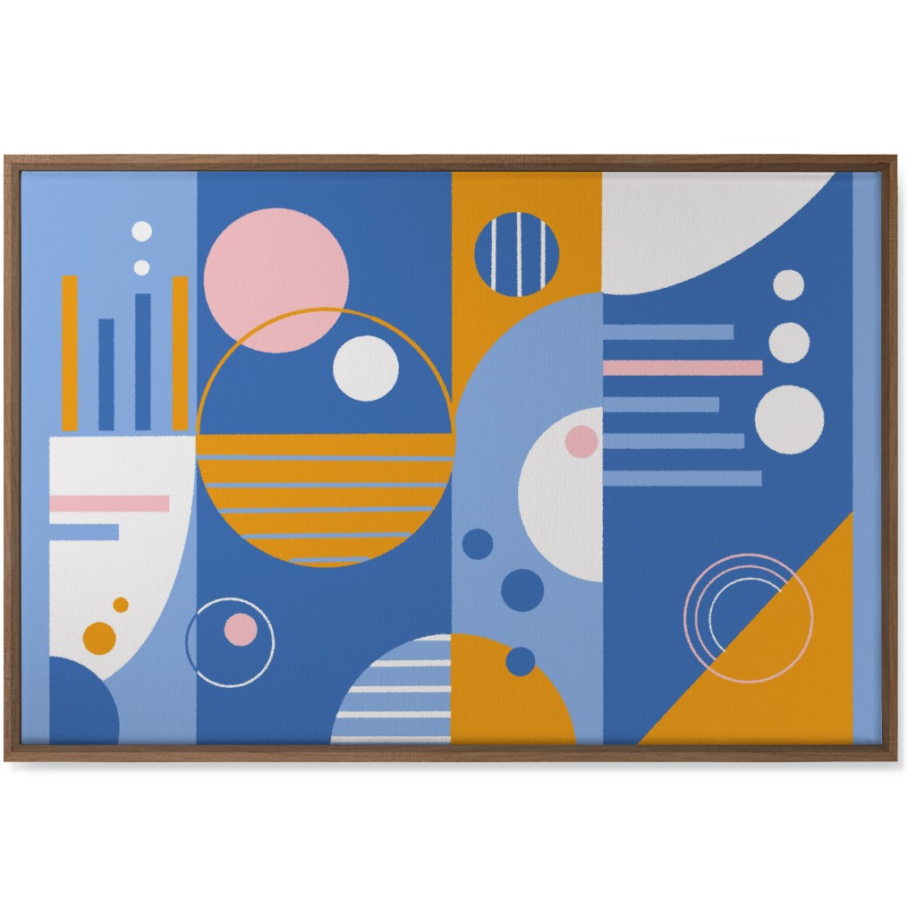 Abstract Playground - Multi Wall Art, Natural, Single piece, Canvas, 24x36, Blue