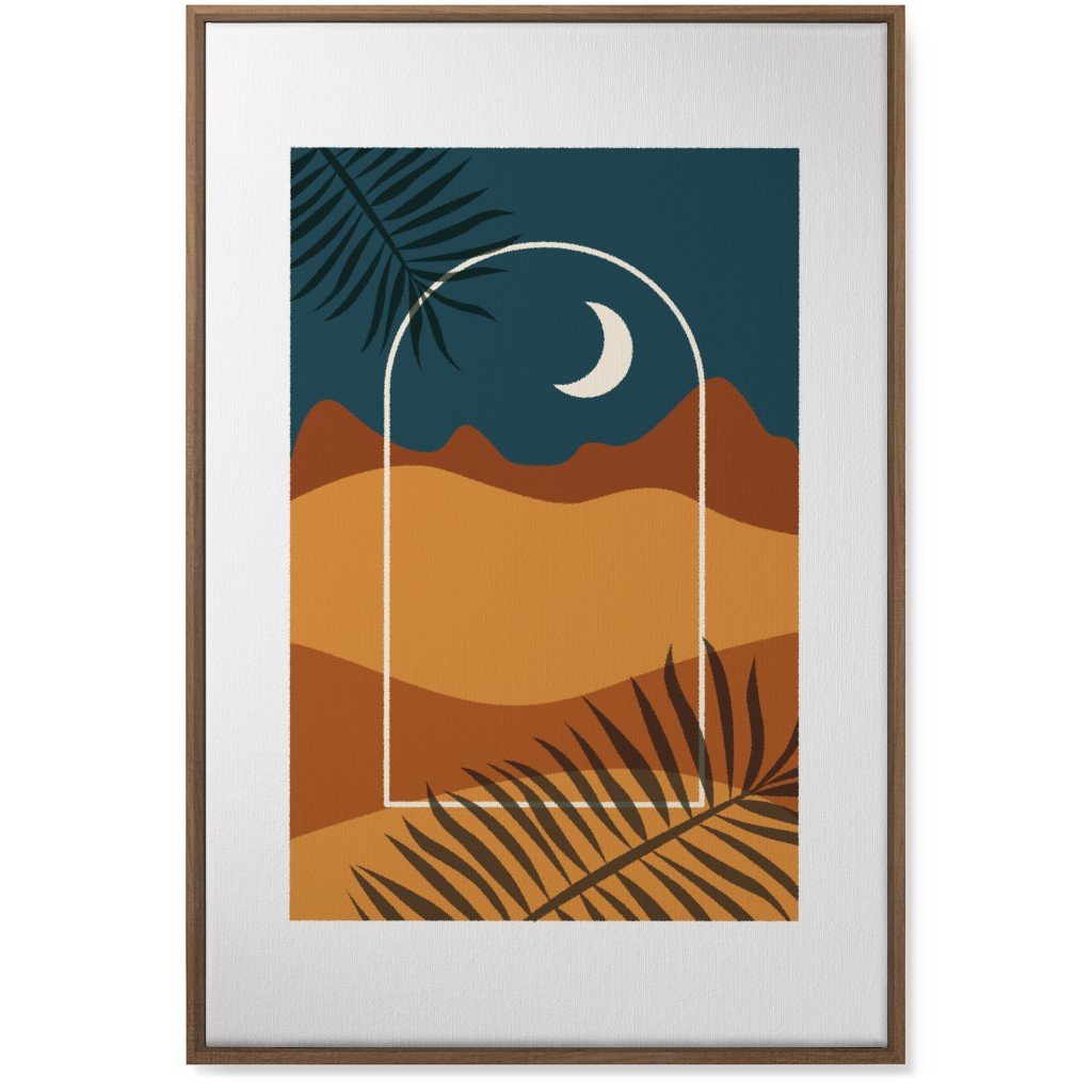 Abstract Landscapes in Windows Moon Wall Art, Natural, Single piece, Canvas, 24x36, Multicolor