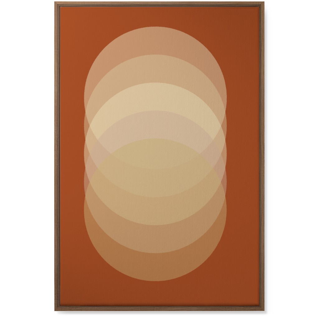 Abstract Sunrise - Orange Wall Art, Natural, Single piece, Canvas, 24x36, Orange, Orange