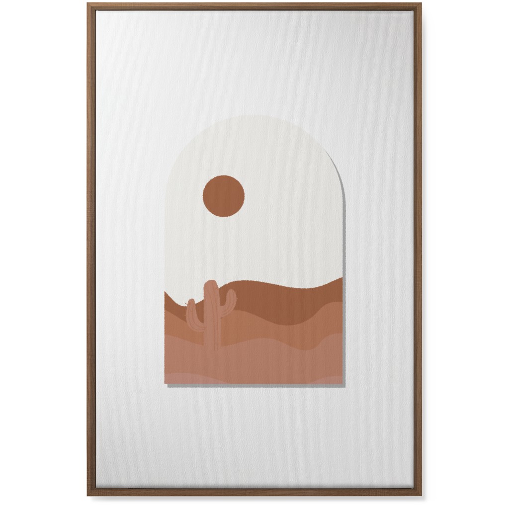 Abstract Landscapes in Windows Wall Art, Natural, Single piece, Canvas, 24x36, Pink, White