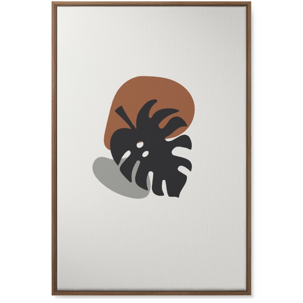 Shapes and Fern Leaf Ii Wall Art, Natural, Single piece, Canvas, 24x36, Brown, Toast