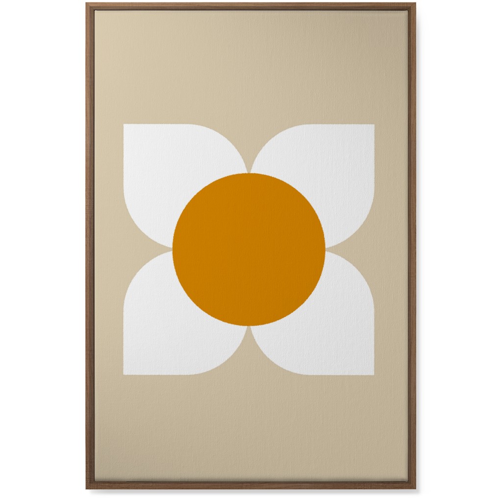 Bold Flower - Beige Wall Art, Natural, Single piece, Canvas, 24x36, Beige