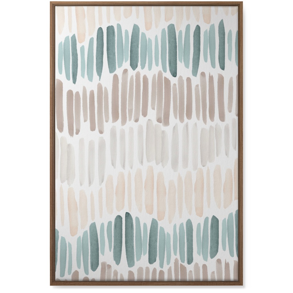 Many Brushstrokes Wall Art, Natural, Single piece, Canvas, 24x36, Beige, Pebble
