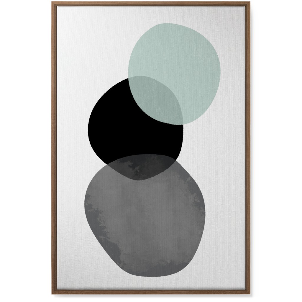 Stones Wall Art, Natural, Single piece, Canvas, 24x36, Green, Aloe