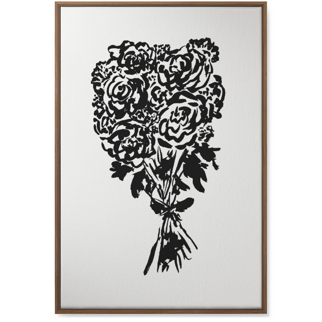 Summer Bouquet Wall Art, Natural, Single piece, Canvas, 24x36, White, White