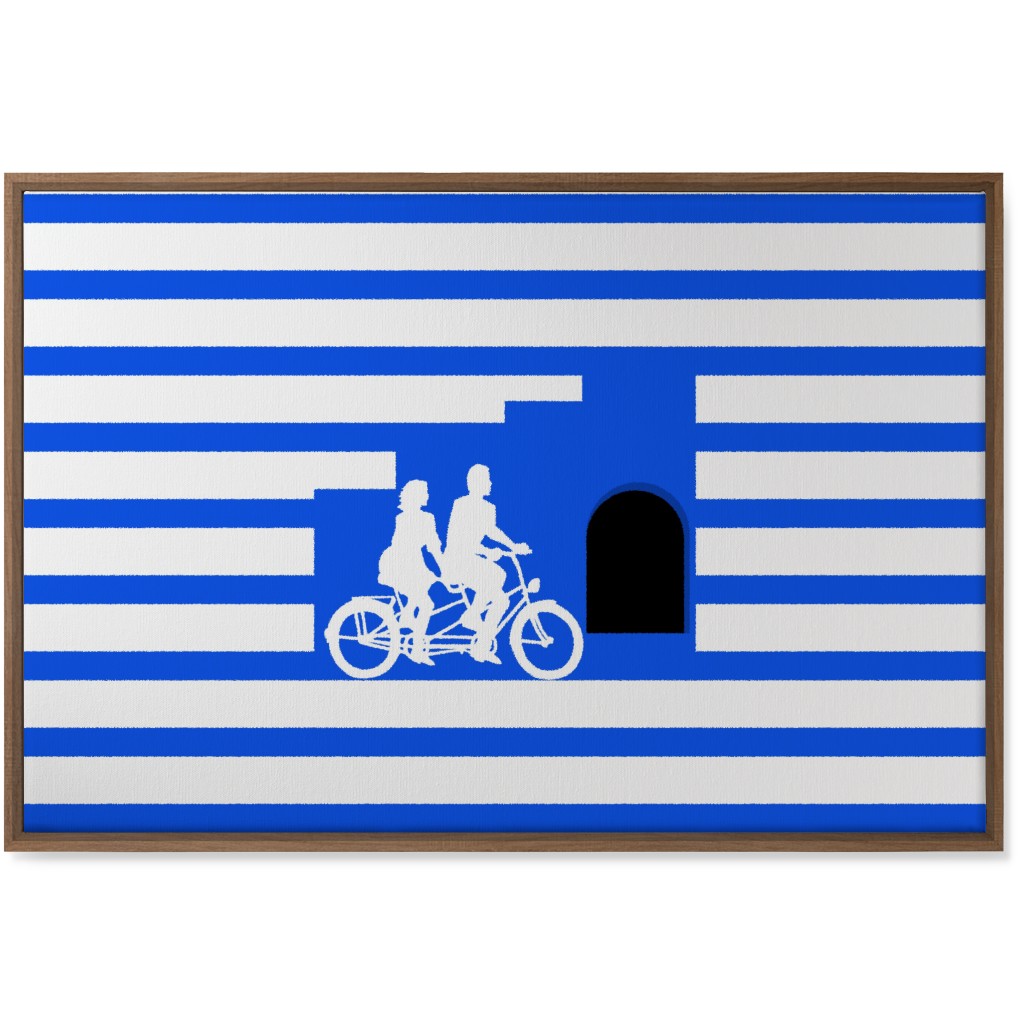 Riders Lovers - Blue Wall Art, Natural, Single piece, Canvas, 24x36, Blue, True Blue