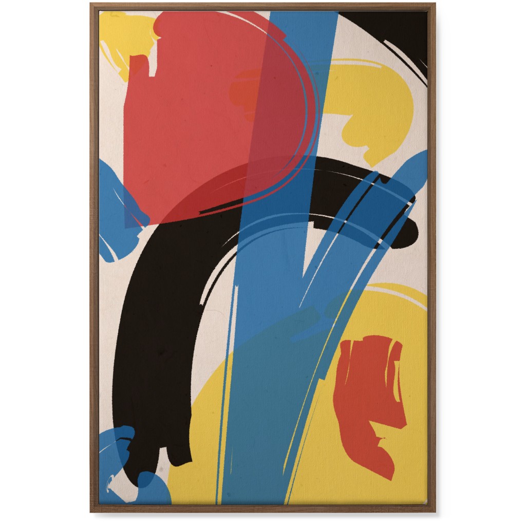 Primary Painterly Abstract - Multi Wall Art, Natural, Single piece, Canvas, 24x36, Multicolor
