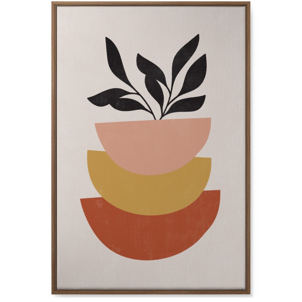 Earthen Plants - Terracotta Wall Art, Natural, Single piece, Canvas, 24x36, Orange