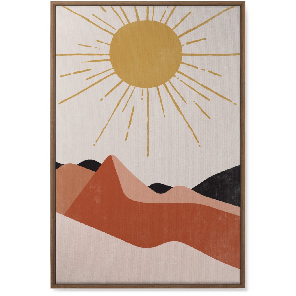 Earthen Vista - Terracotta Wall Art, Natural, Single piece, Canvas, 24x36, Pink, Bright Pink