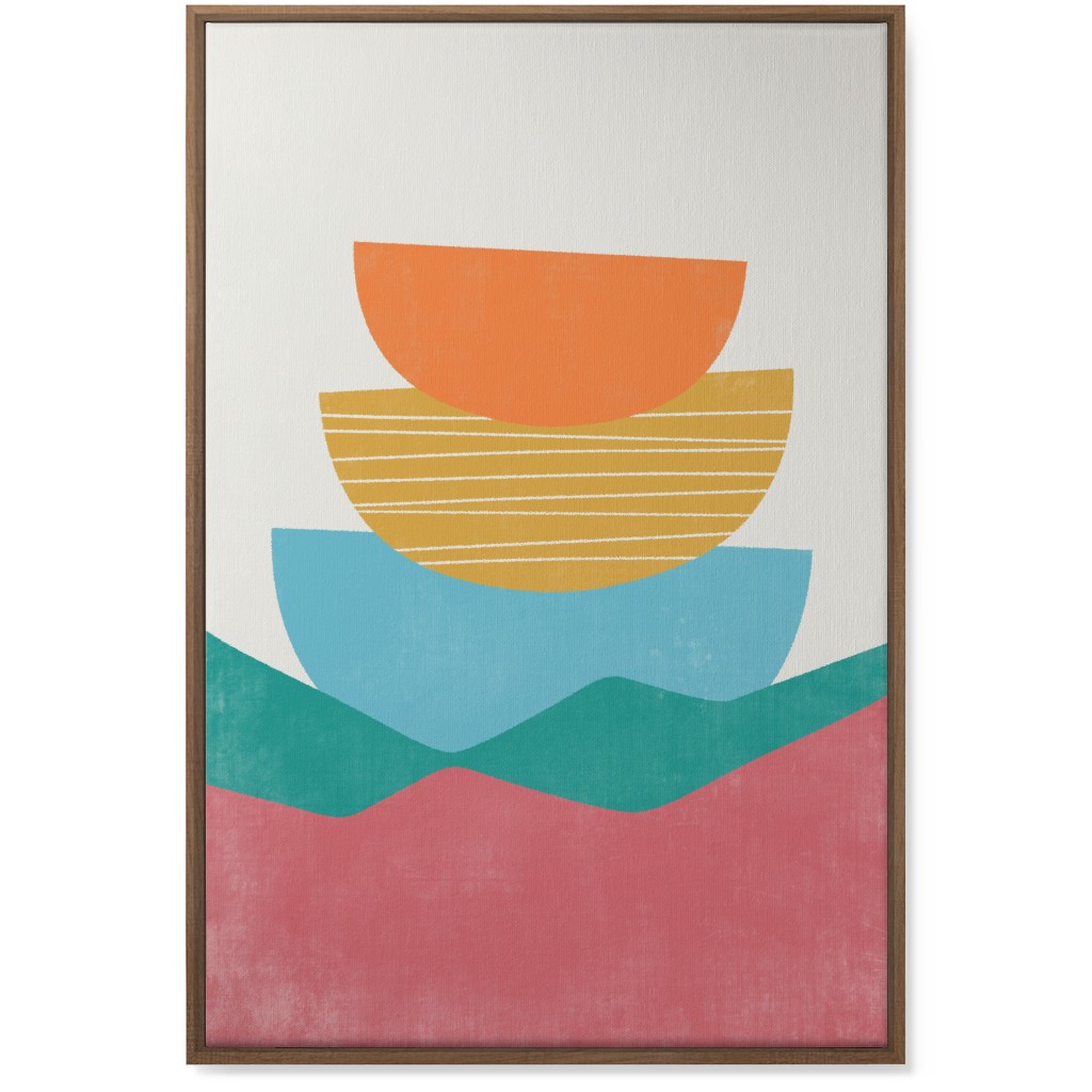 Flourish Abstract - Multi Wall Art, Natural, Single piece, Canvas, 24x36, Multicolor