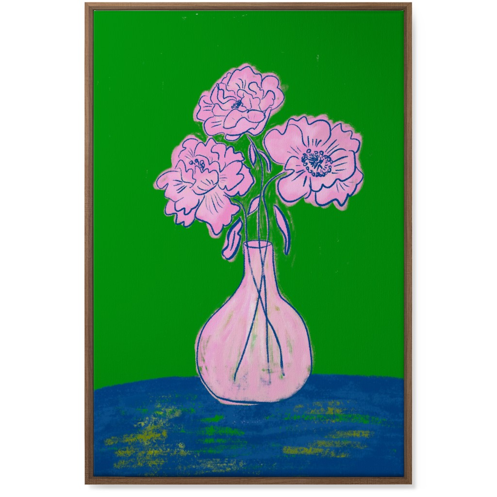 Party Florals - Multi Wall Art, Natural, Single piece, Canvas, 24x36, Green