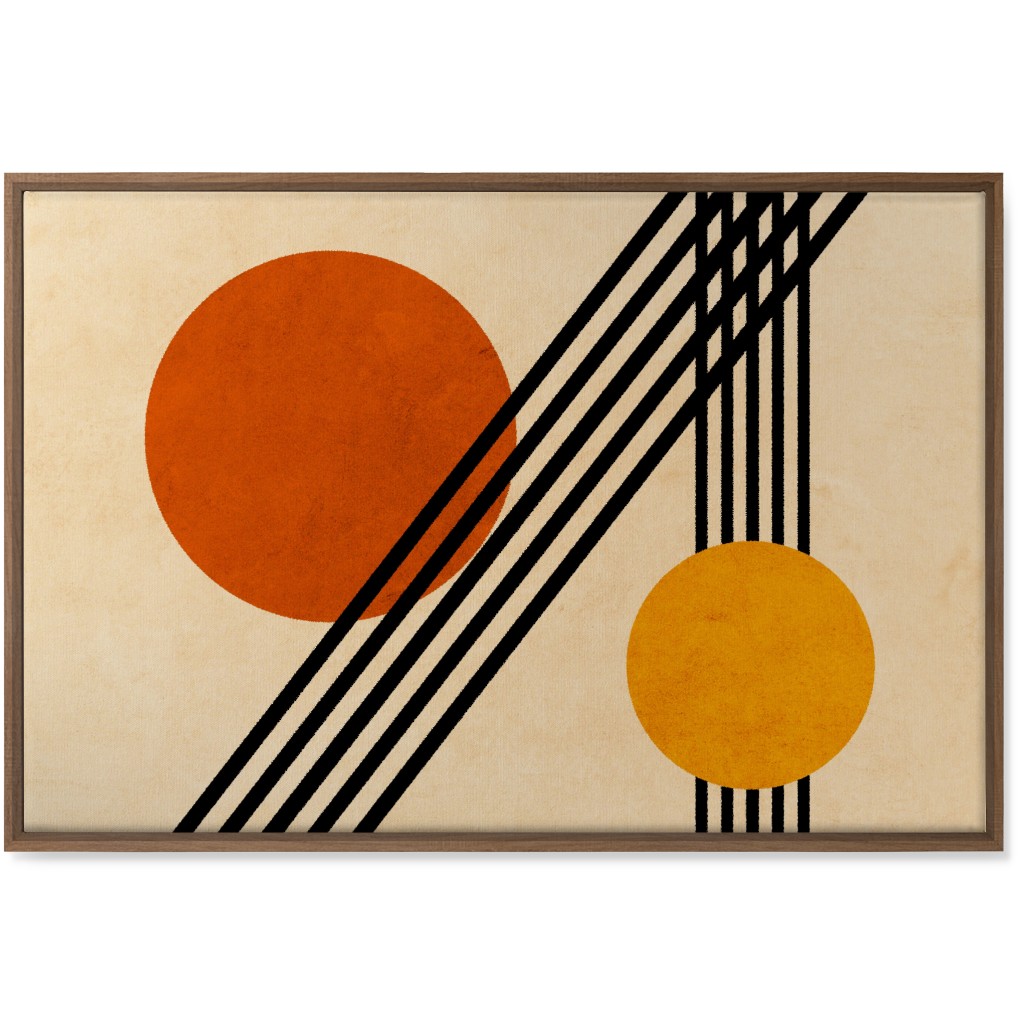 Orbs Abstract Wall Art, Natural, Single piece, Canvas, 24x36, Orange, Creamsicle