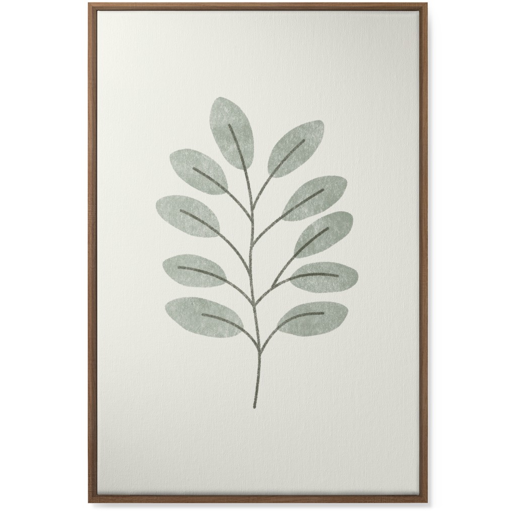 Botanical Greenery - Green Wall Art, Natural, Single piece, Canvas, 24x36, Gray
