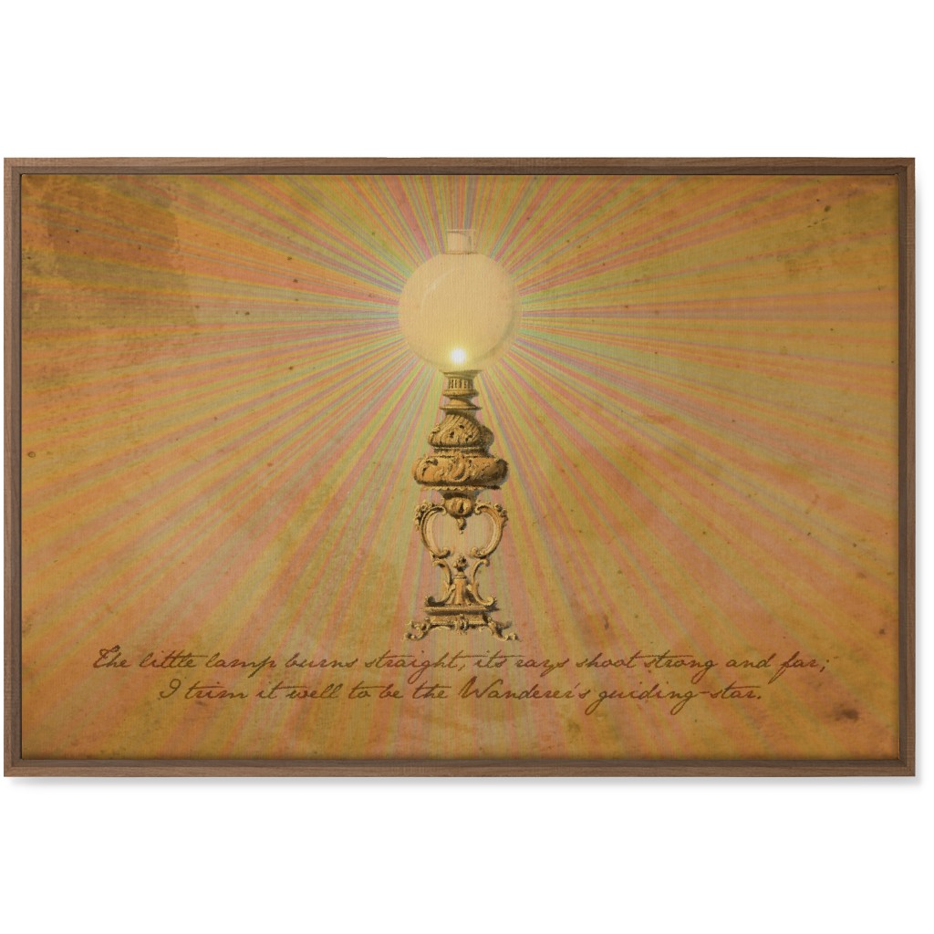 the Lamp - Orange Wall Art, Natural, Single piece, Canvas, 24x36, Orange