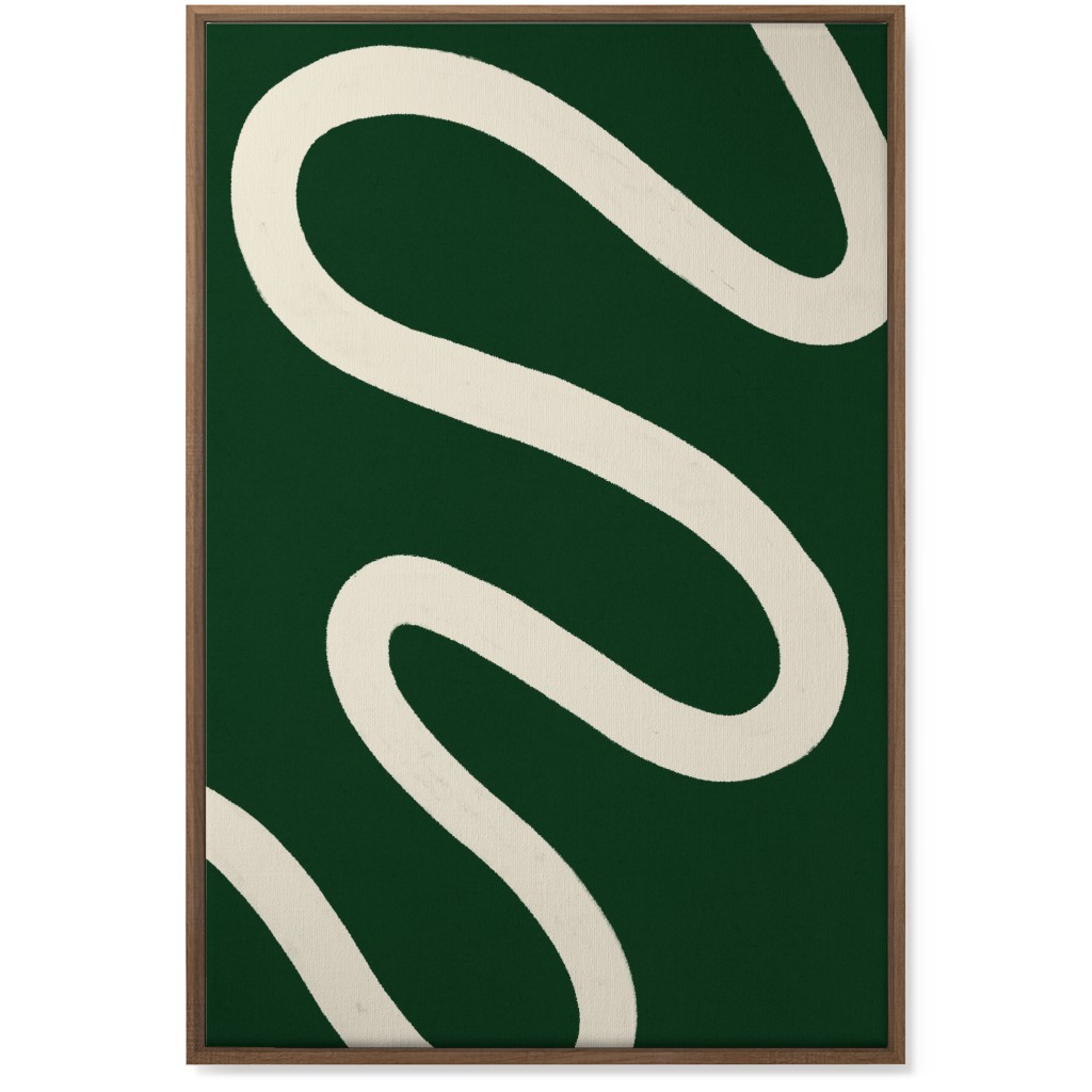 Tangled Brush Strokes Ii Wall Art, Natural, Single piece, Canvas, 24x36, Green, Kale
