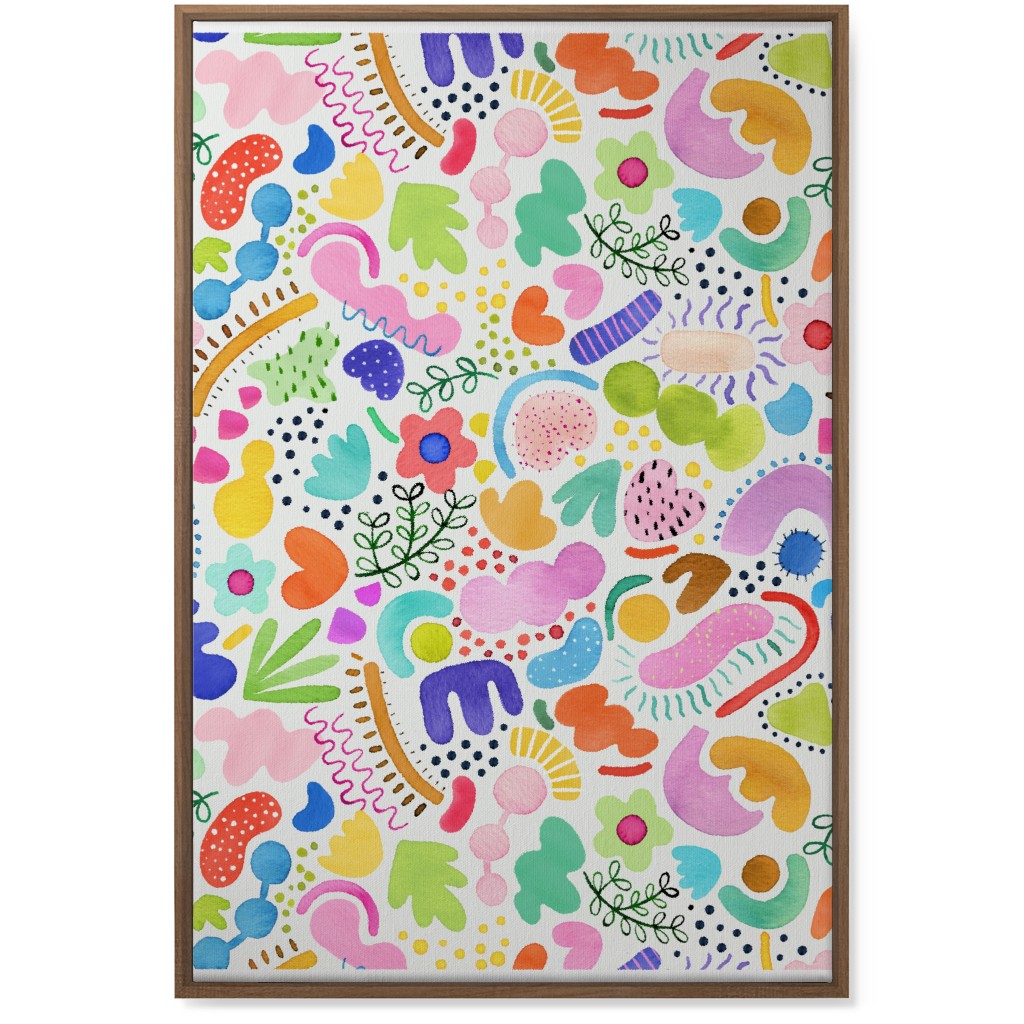 Playful Abstract Shapes - Bold Wall Art, Natural, Single piece, Canvas, 24x36, Multicolor