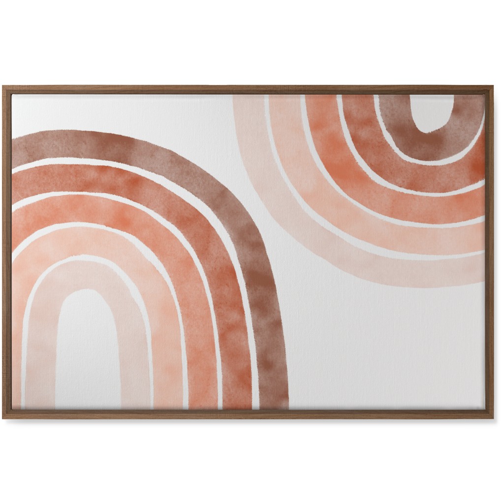 Boho Rainbows - Warm Neutral Wall Art, Natural, Single piece, Canvas, 24x36, Pink