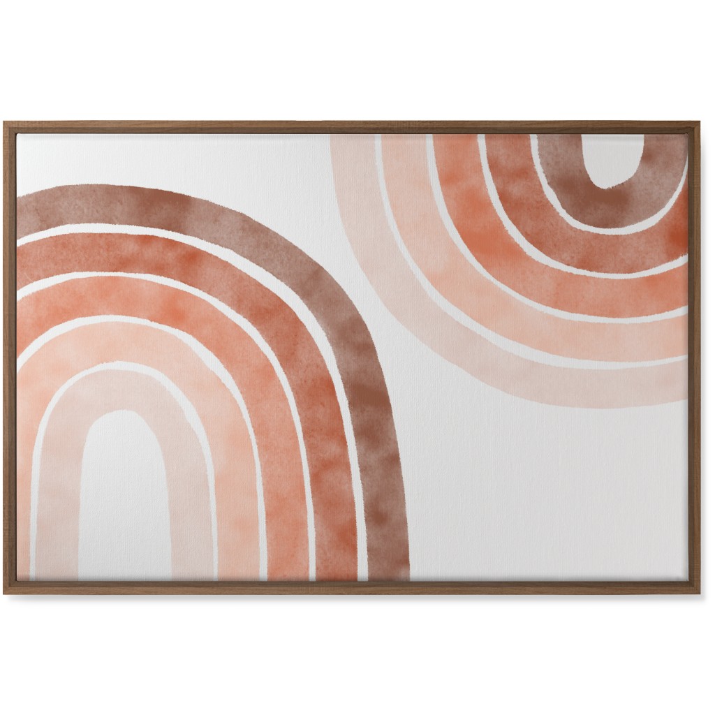 Boho Rainbows - Warm Neutral Wall Art, Natural, Single piece, Canvas, 24x36, Pink