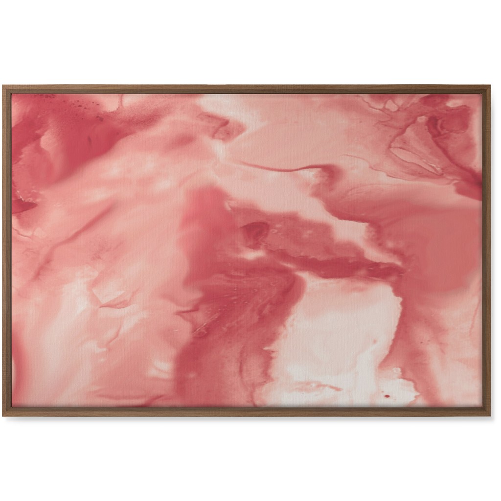 Abstract Watercolor Marble Wall Art, Natural, Single piece, Canvas, 24x36, Pink