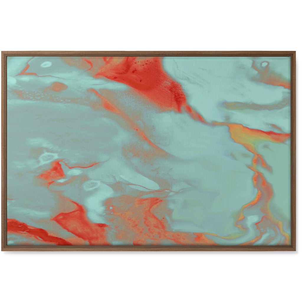 Abstract Watercolor - Multi Wall Art, Natural, Single piece, Canvas, 24x36, Blue, True Blue