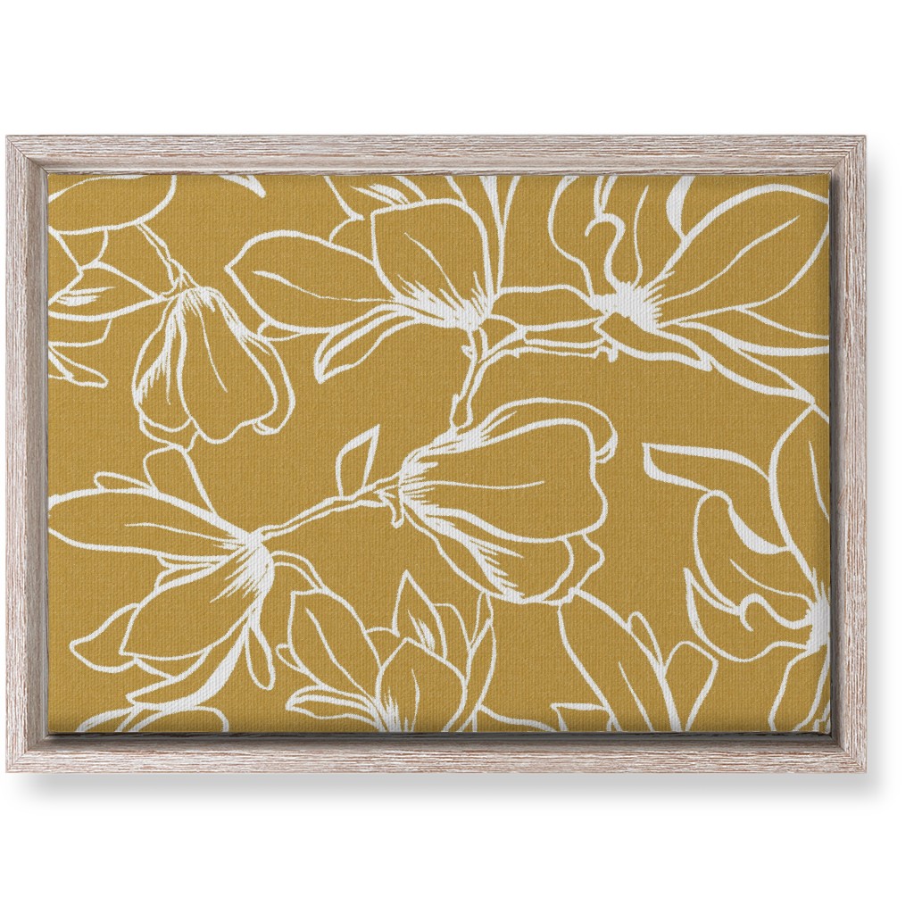 Magnolia Garden Wall Art, Rustic, Single piece, Canvas, 10x14, Brown