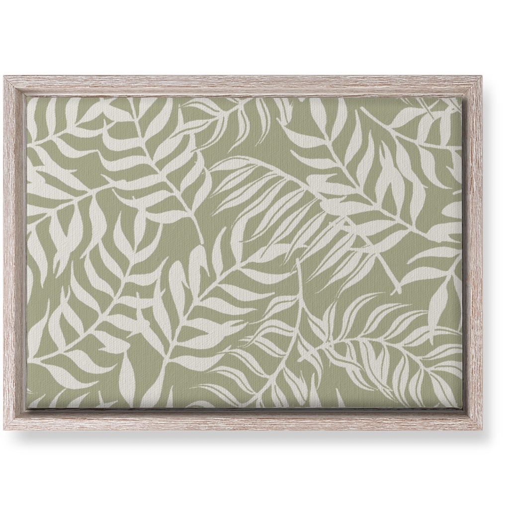 Moving Palms Wall Art, Rustic, Single piece, Canvas, 10x14, Green, Sage