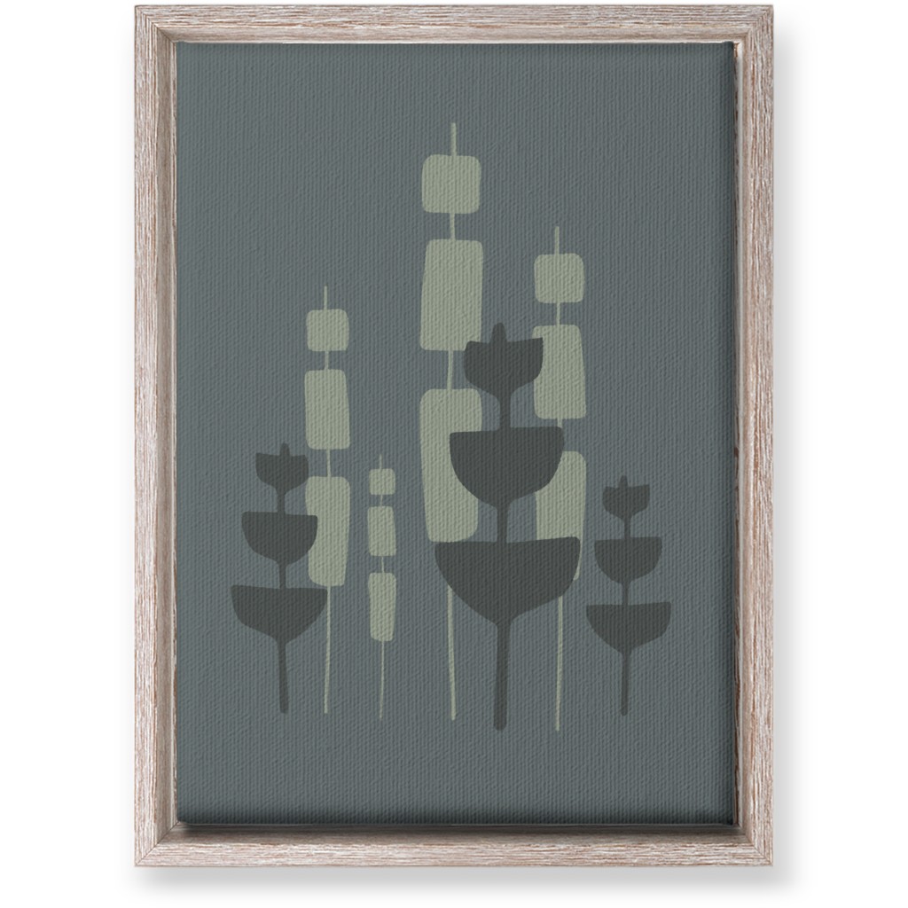 Cattail & Pods Wall Art, Rustic, Single piece, Canvas, 10x14, Gray, Cool Gray