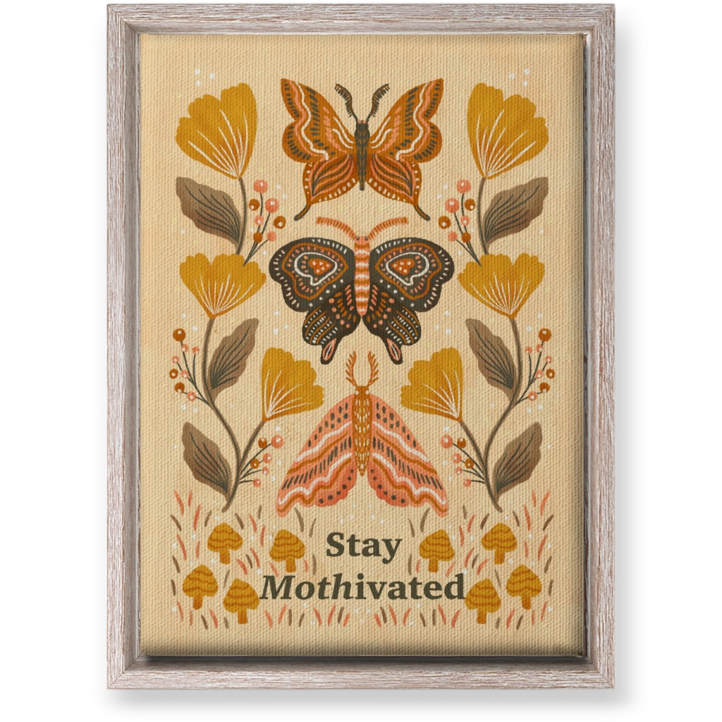 Mothivational Wall Art, Rustic, Single piece, Canvas, 10x14, Yellow, Classic Yellow