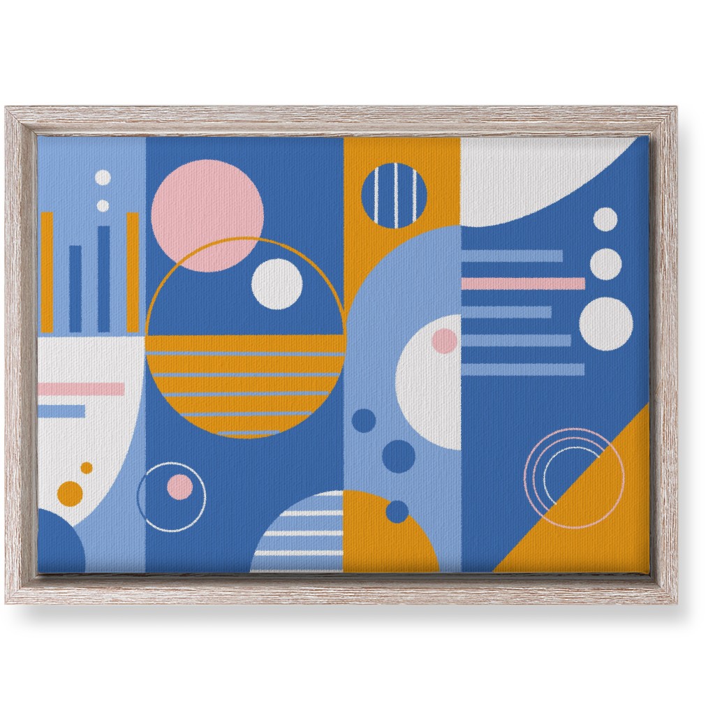 Abstract Playground - Multi Wall Art, Rustic, Single piece, Canvas, 10x14, Blue