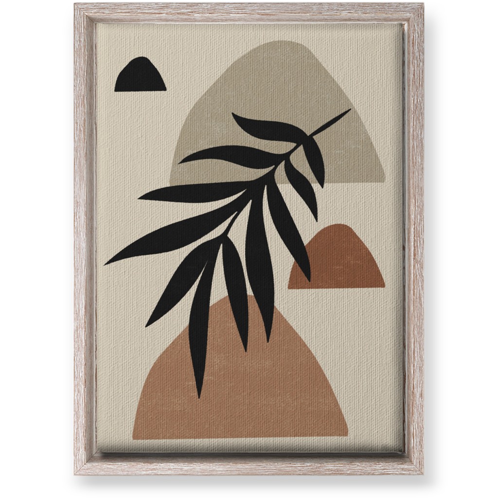 Abstract Palm - Neutral Wall Art, Rustic, Single piece, Canvas, 10x14, Beige