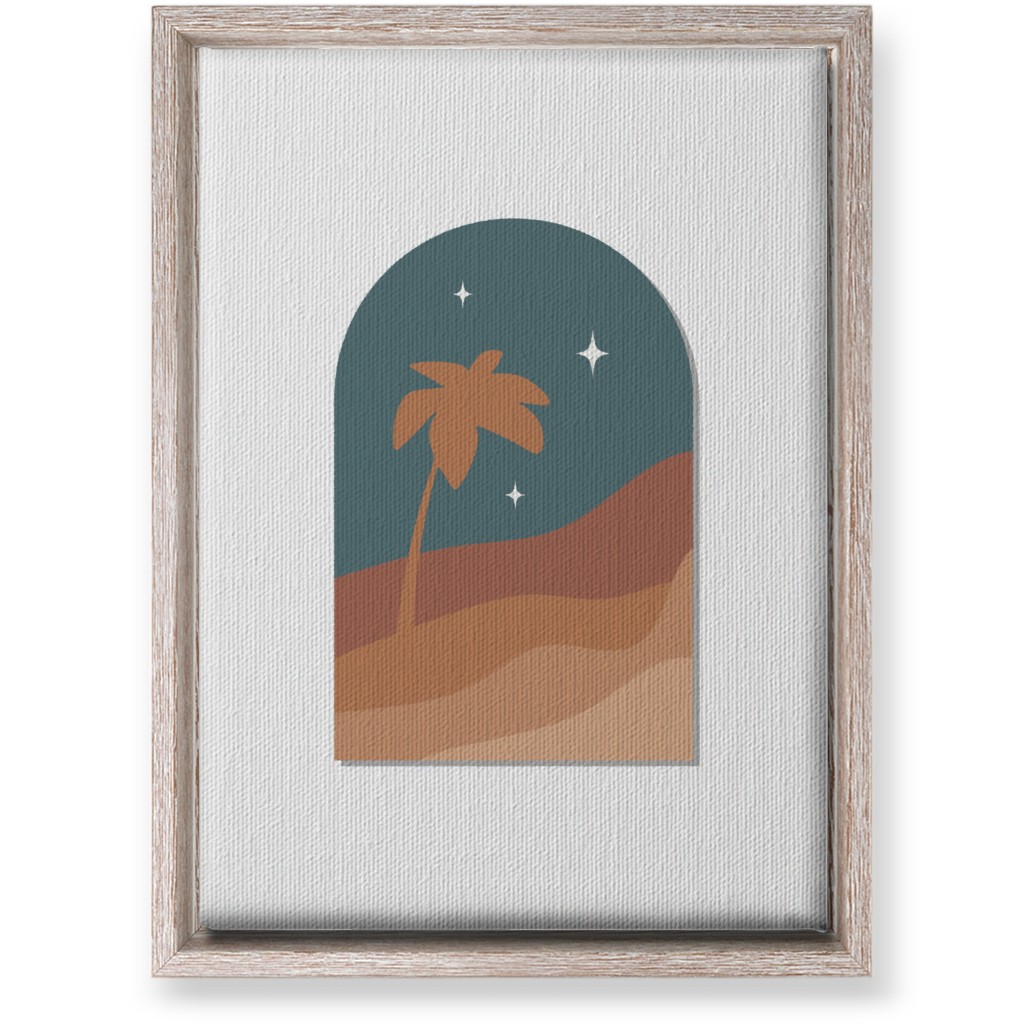 Abstract Landscape in Window With Tree Wall Art, Rustic, Single piece, Canvas, 10x14, Multicolor, Hemlock