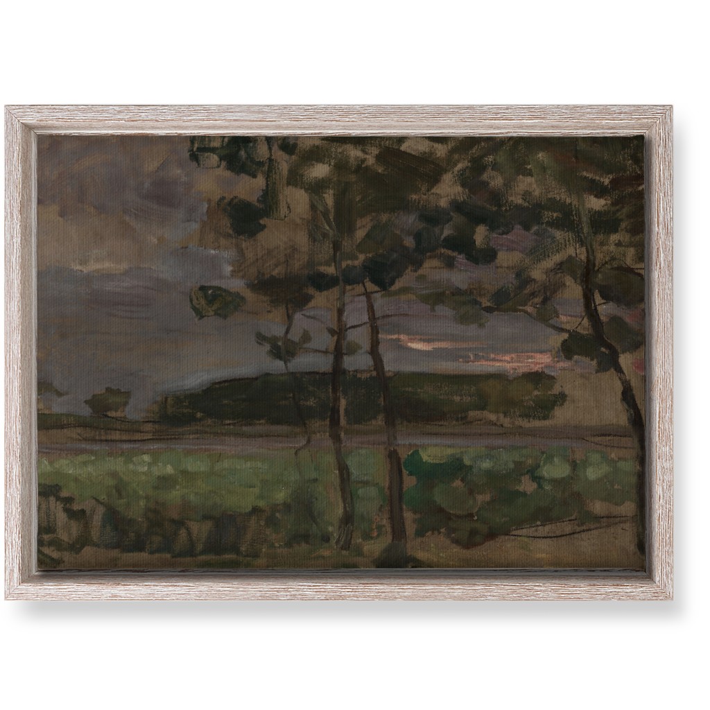 Meadow Edge Wall Art, Rustic, Single piece, Canvas, 10x14, Green