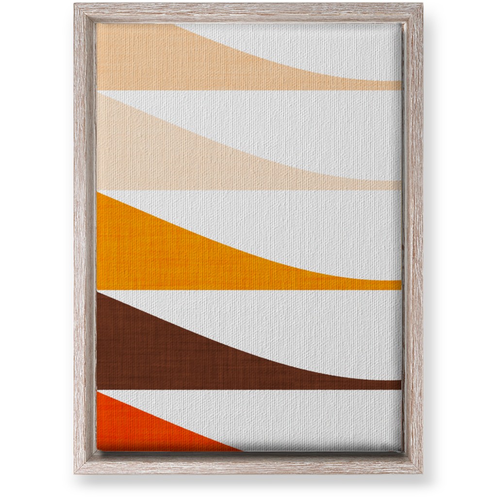 Retro Waves - Warm Wall Art, Rustic, Single piece, Canvas, 10x14, Multicolor